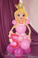 Фигура из воздушных шаров "Принцесса из шаров" 1,2 м с доставкой