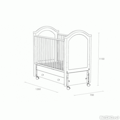 Детская кровать 110х60