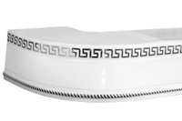 Карниз для штор "Аура" с поворотами (белый с серебром)