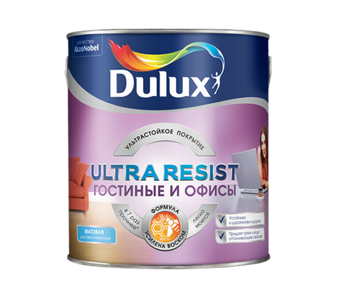 КРАСКА DULUX Ultra Resist Д/ОФИСОВ BW 1л мат