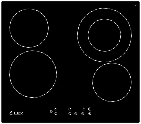 Электрическая варочная панель Lex EVH 641 BL, стеклокерамика