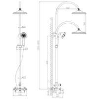 Душевая система LEMARK Duetto (LM5762C) с изливом для ванны