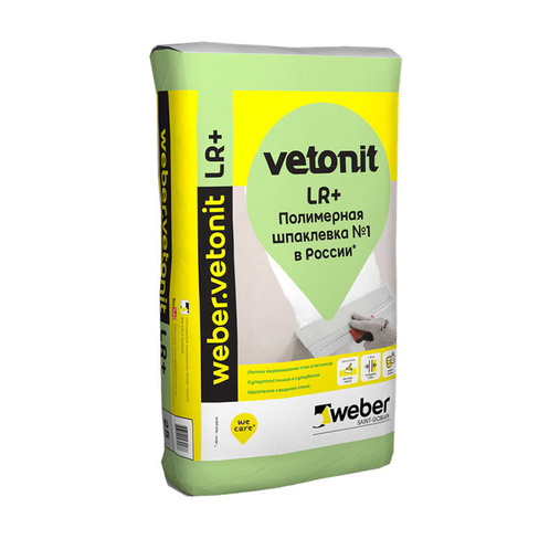 Шпатлёвка финишная Ветонит ЛР+ (Vetonit LR+), 25 кг