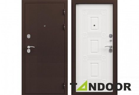 Входная дверь металлическая Tandoor Адель Белый Ясень 860x2050
