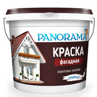 Краска Белоснежная Фасадная PANORAMA 13кг корич.крышка