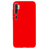 Чехол-накладка для Xiaomi Mi Note 10, 0.3мм красный силикон