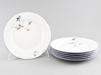 Набор тарелок обеденных 25 см 6 штук, Гуси Мэри-Энн 03160115-0807, Leander