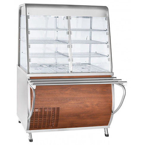 Прилавок-витрина холодильный ПВВ(Н)-70Т-С-НШ с гастроёмкостями кашир.(1120x