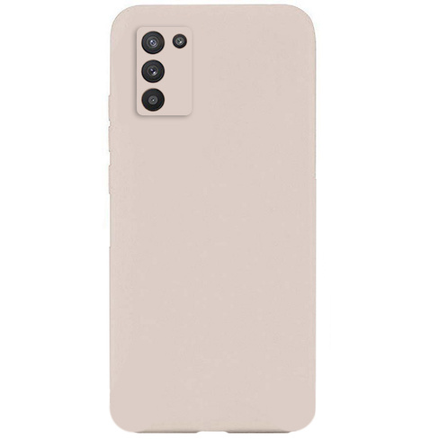 Чехол-накладка для Xiaomi Poco M3 Sillky soft-touch, кремовый силикон