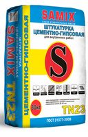 Штукатурка цементно-гипсовая SAMIX TN-23 30 кг