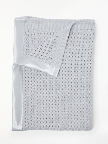 Одеяло для коляски John Lewis Baby GOTS из органического хлопка, 90 x 70 см, серое