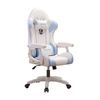 Игровое кресло Yipinhui DJ-06, 3 Gen, сталь, газовый амортизатор 3 класса, белый/синий