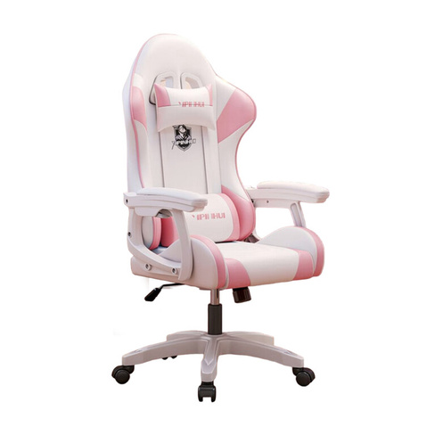 Игровое кресло Yipinhui DJ-06, 3 Gen, сталь, белый/розовый