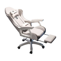 Игровое кресло Yipinhui DJ-06, 3 Gen, алюминий, подставка для ног, белый/серый