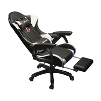 Игровое кресло Yipinhui DJ-06 eSports, 3 Gen, сталь, подставка для ног, черный/белый