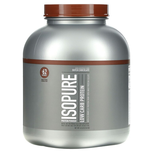 Nature's Best IsoPure IsoPure белковый порошок с низким содержанием углеводов голландский шоколад 4,5 фунта (2,04 кг)