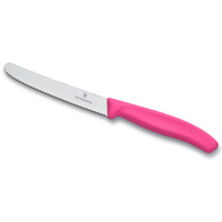 Кухонный нож 6.7836.L115, для овощей, розовый, волнистое лезвие