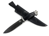 Нож Казак Н79, черный дамаск (9ХС-70С2ХА), Граб, никель, ЗЗОСС ЗОСС Златоуст