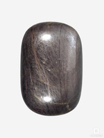 Корунд «Чёрный сапфир», полированная галька 4,3х2,8х1 см (144 ct)