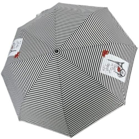 Зонт Doppler 726465P03 складной мех. черный/белый