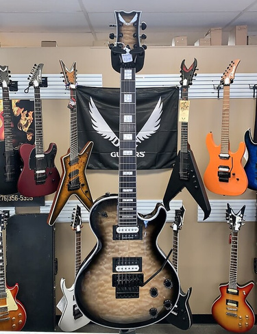 Электрогитара Dean Thoroughbred Select Quilt-top with Floyd Natural Black Burst 2023