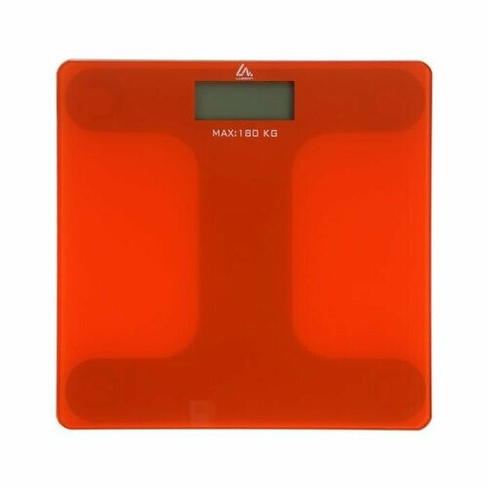 Весы напольные, электронные, до 180 кг, 2хAAА (не в комплекте), цвет красный Нет бренда
