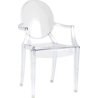 Обеденный стул для кухни Стул Груп ghoс подлокотниками, пластик, прозрачный