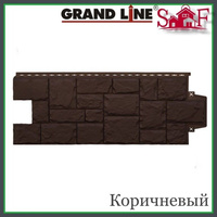 Фасадная панель Grand Line Крупный камень Коричневая 0,39 м2