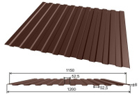 Профлист С8 0,4 мм шоколадно-коричневый