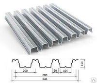 Профлист Н-114/600 0,8 мм оцинкованный