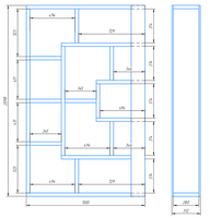 Стеллаж Twist 280x1300x2100 мм кашемир