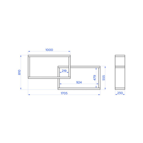 Полка OTIS 200x1710x810 мм кашемир