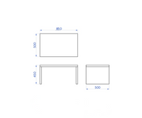 Стол WERNER 500x850x450 мм кашемир