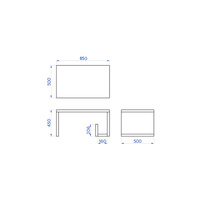 Стол EDISH 500x850x450 мм кашемир