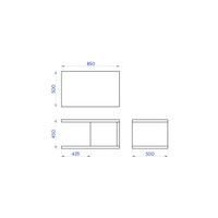 Стол APPLE 500x850x450 мм кашемир