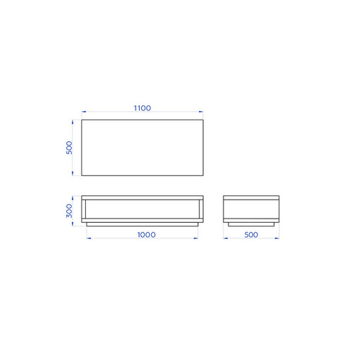 Стол SOUL 500x1100x300 мм кашемир