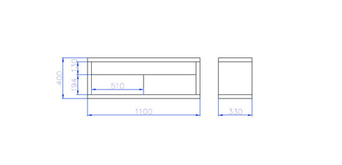 Тумба BOSS 330x1100x400 мм кашемир