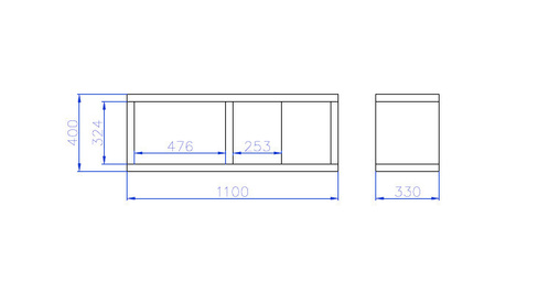 Тумба ESTET 330x1100x400 мм кашемир