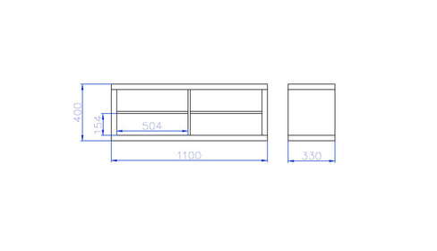 Тумба MIELE 330x1100x400 мм кашемир