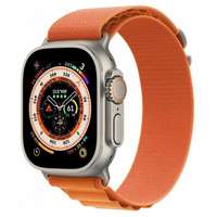 Сменный ремешок Apple Watch 42/44/45/49мм, оранжевый нейлон альпийская петля