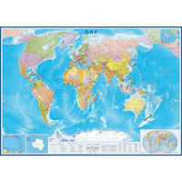 Настенная карта Мира политическая 1:17 000 000