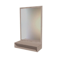 Зеркало Гостиница с полкой (ясень шимо светлый, 410x1010 мм, прямоугольное)
