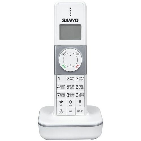 Радиотелефон Sanyo RA-SD1102RUWH, белый и серебристый