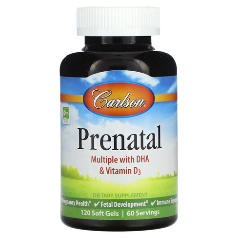 Пищевая добавка Carlson Prenatal, 120 мягких таблеток