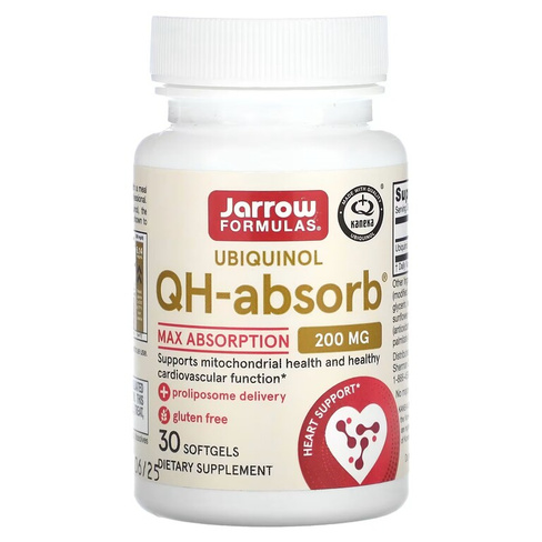 Убихинол Jarrow Formulas QH-Absorb 200 мг, 30 таблеток