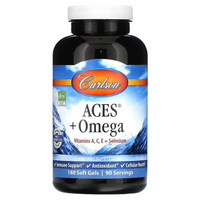 Витамины A, C, E и Селен Carlson ACES + Omega, 180 капсул