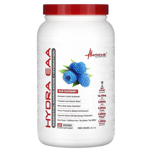 Пищевая добавка Metabolic Nutrition Hydra EAA со вкусом голубой малины, 1000 г