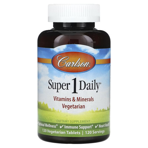 Пищевая добавка Carlson Super 1 Daily, 120 вегетарианских таблеток