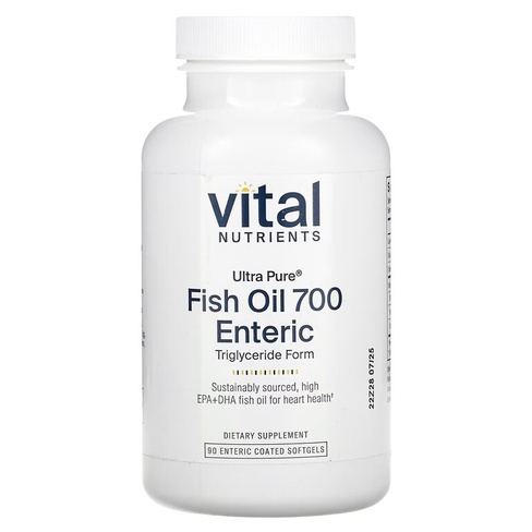Рыбий жир Vital Nutrients Ultra Pure 700 Enteric, 90 мягких капсул