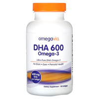 Омега-3 OmegaVia DHA 600, 120 мягких таблеток